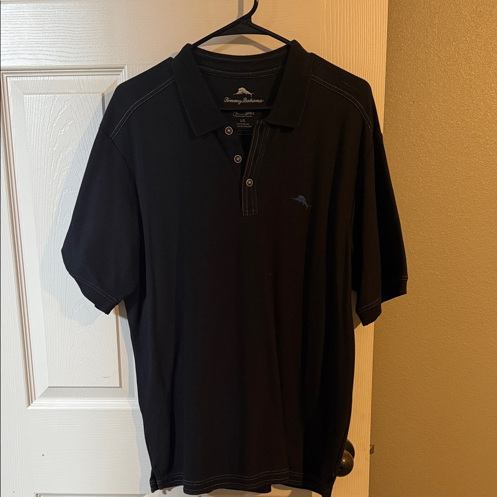 Tommy Bahama Black Polo Shirt for Men